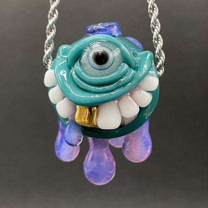 Dripping with sarcasm glass pendant