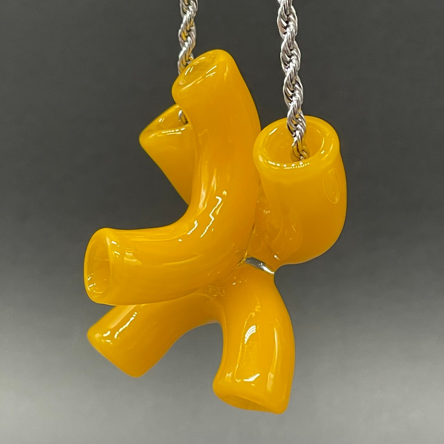 Macaroni and cheese necklace craftsmanship - artisan glass work