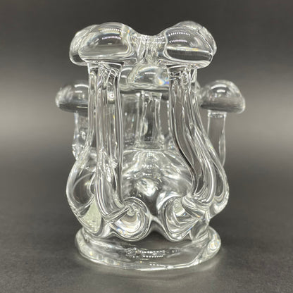 Hand-blown Handblown Clear Glass Mushroom Sculpture Psychedelic Cluster Art Piece - Leviathan Glass original