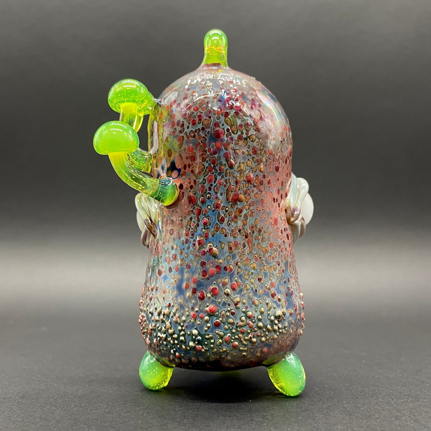 Hand-blown Screaming incense burner - Leviathan Glass original