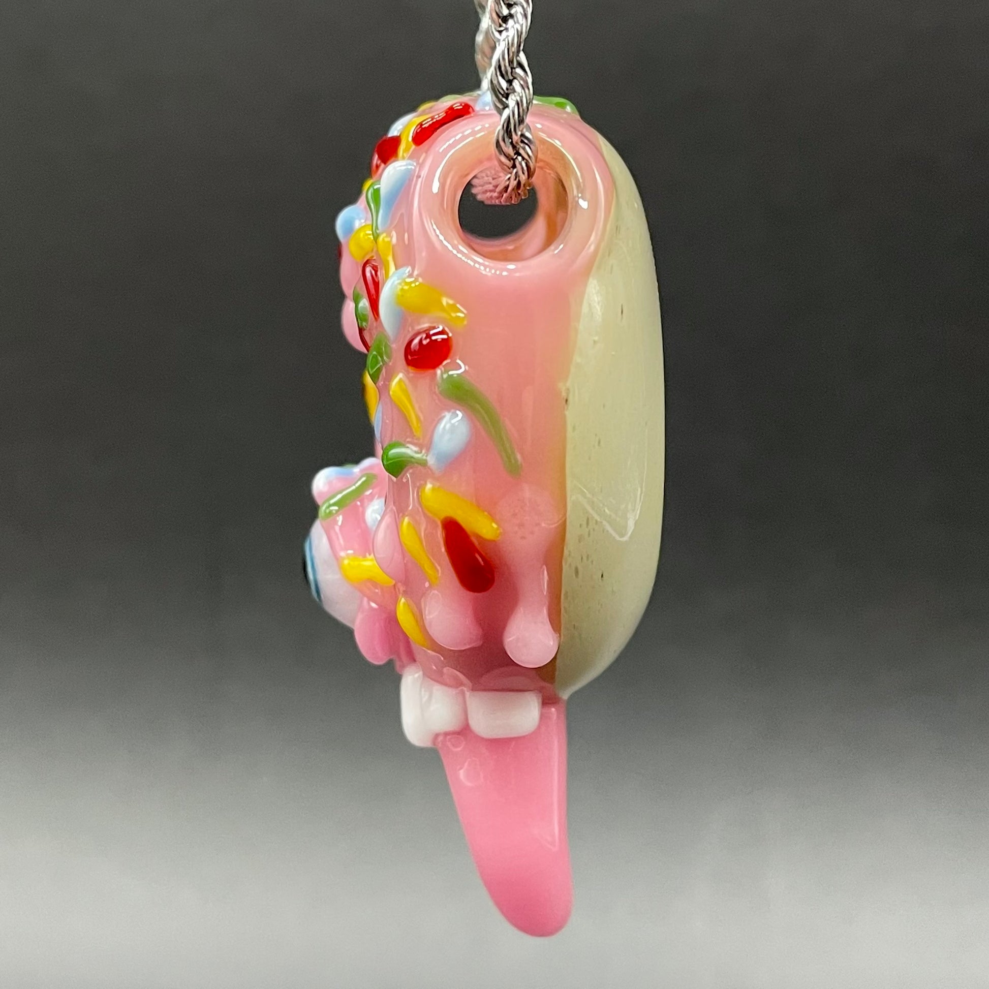 Hand-blown Mmmm doughnuts - Leviathan Glass original