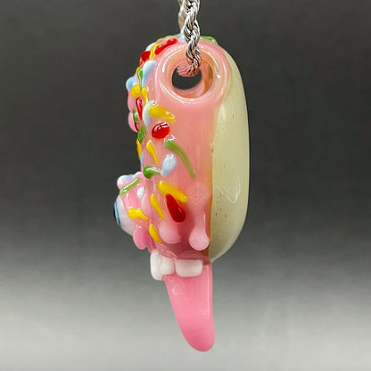 Hand-blown Mmmm doughnuts - Leviathan Glass original