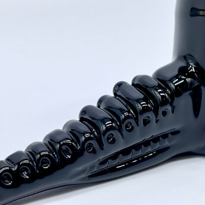 Premium 18mm xenomorph slide with stand - collectible glass art