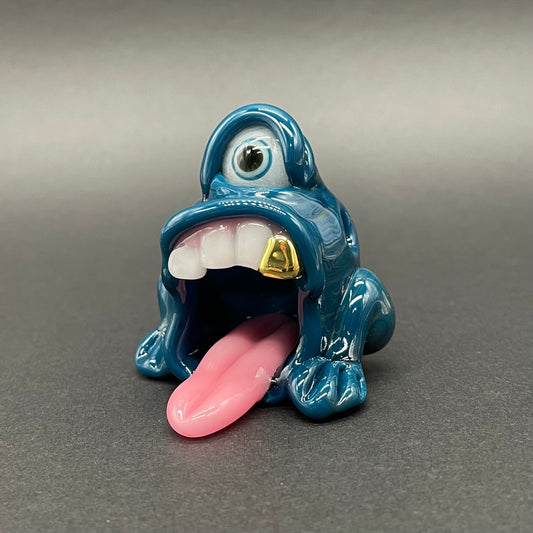 Hand-blown glass Stinkhopper by Leviathan Glass