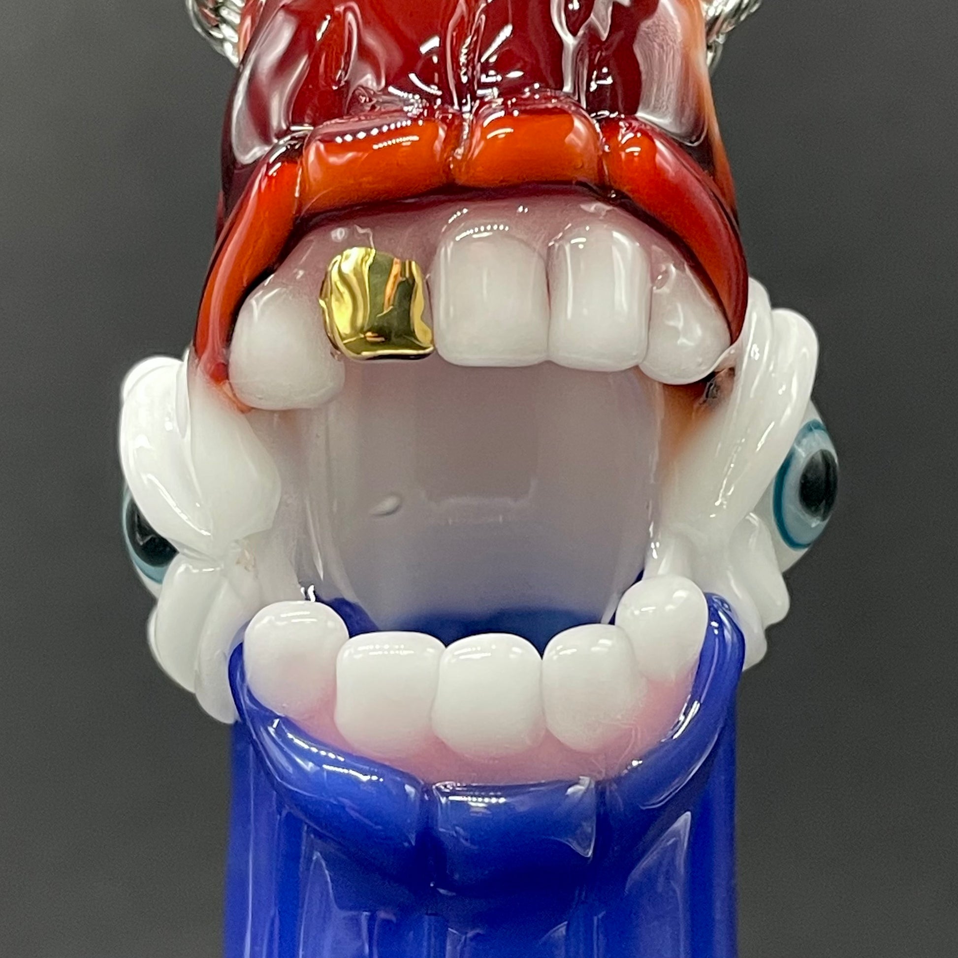 Hand-blown Calm like a bomb pop - Leviathan Glass original