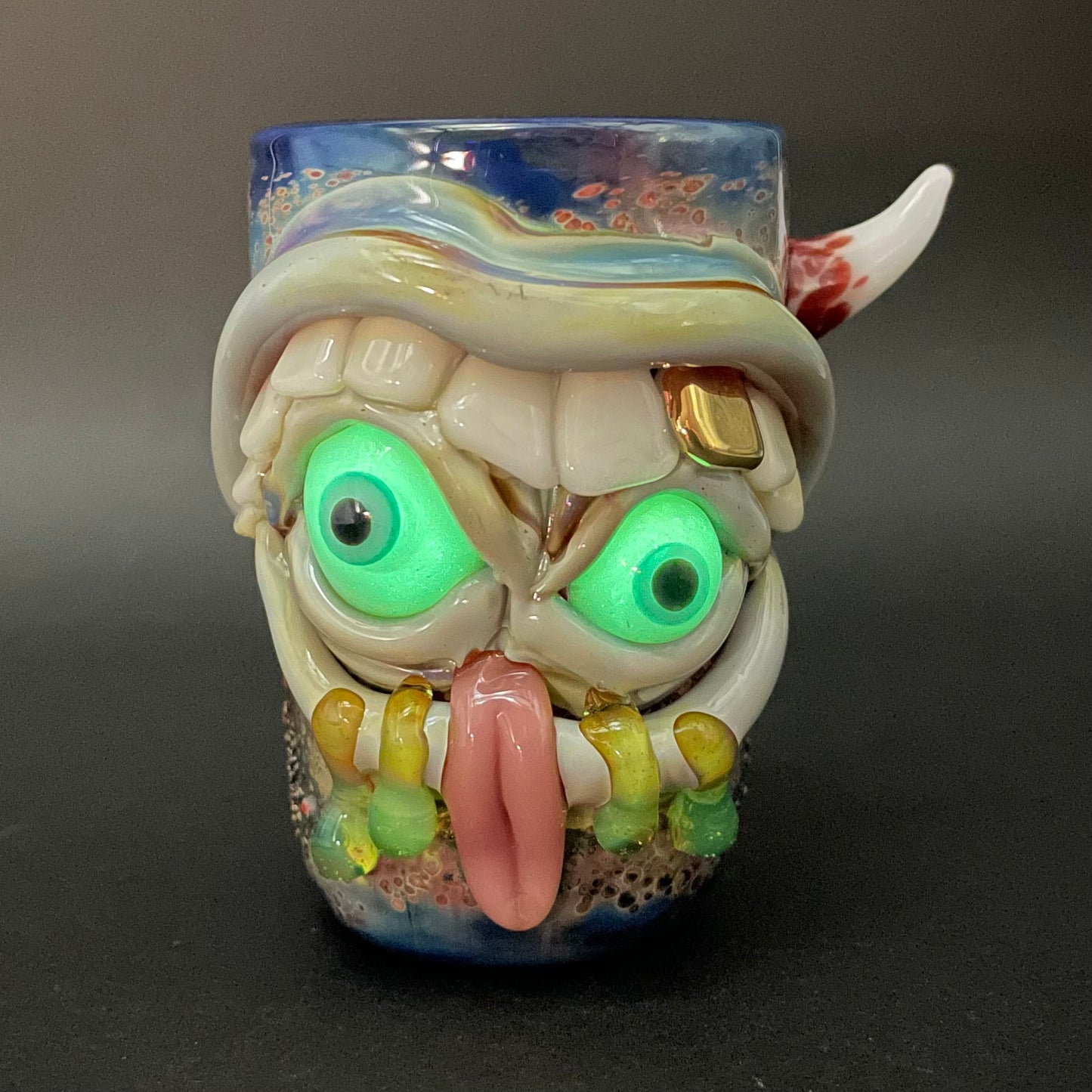 Hungry eyes monster shot glass