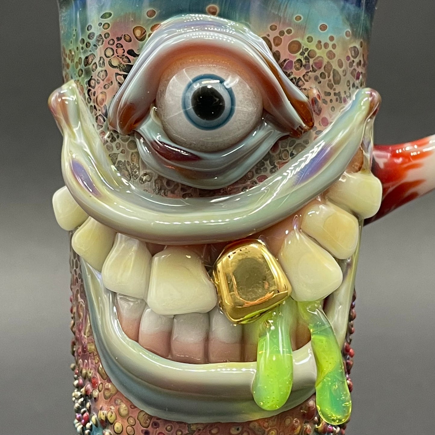 Smiley Face Cyclops Cork Jar
