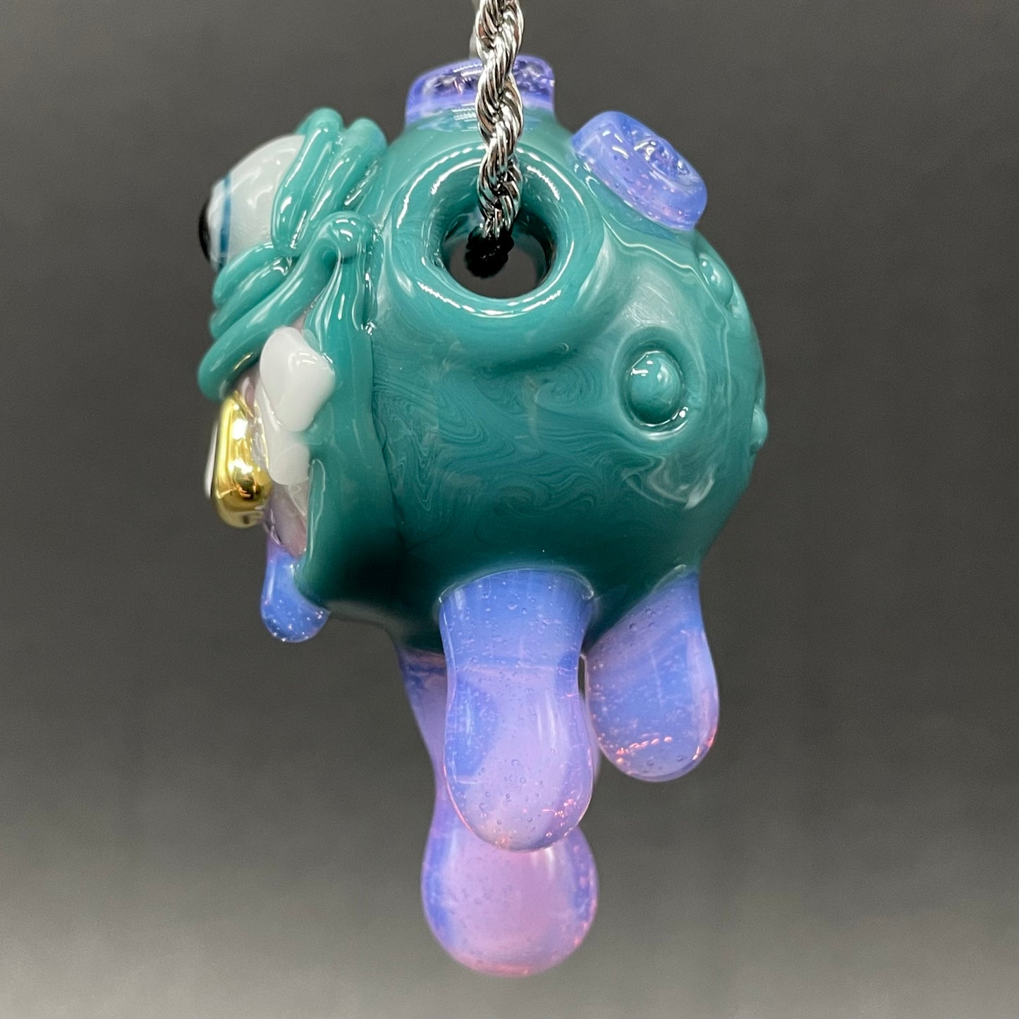 Leviathan Glass Dripping with sarcasm glass pendant - hand-blown art