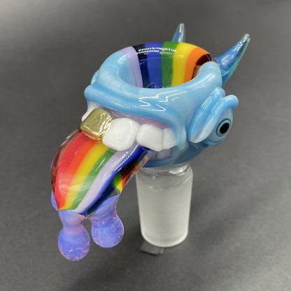 Leviathan Glass 18mm Kool aid tongue slide - hand-blown art