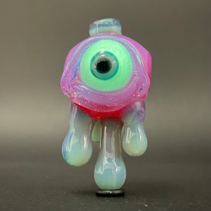 Hand-blown Drippy cyclops glass pendant - Leviathan Glass original