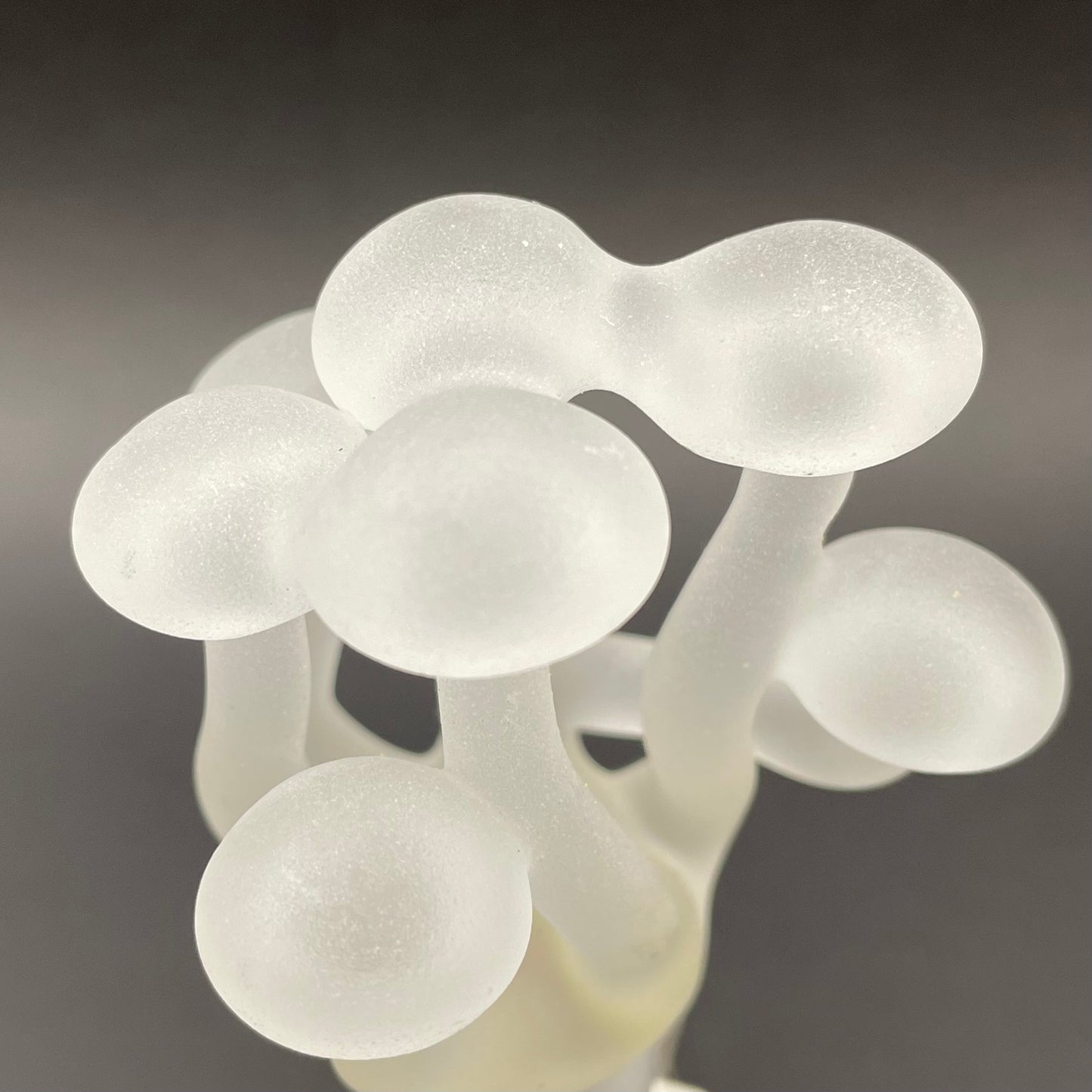 Mushroom, frosted clear glass led night light.