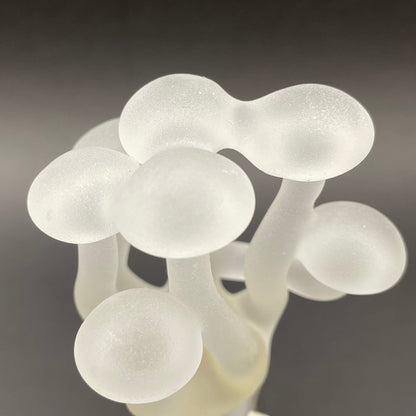 Mushroom, frosted clear glass led night light.