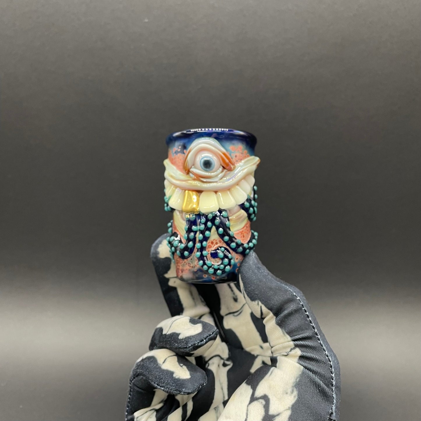 Hand-blown Sushi breath shot glass - Leviathan Glass original