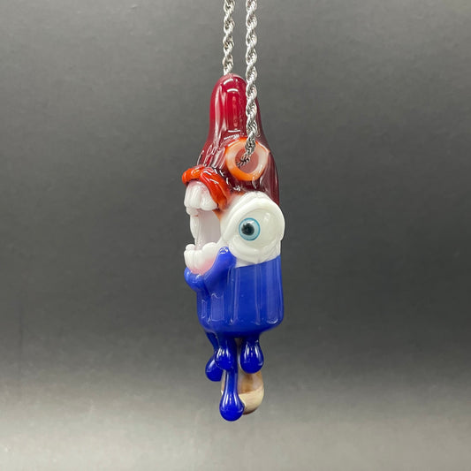 Hand-blown glass Calm like a bomb pop by Leviathan Glass