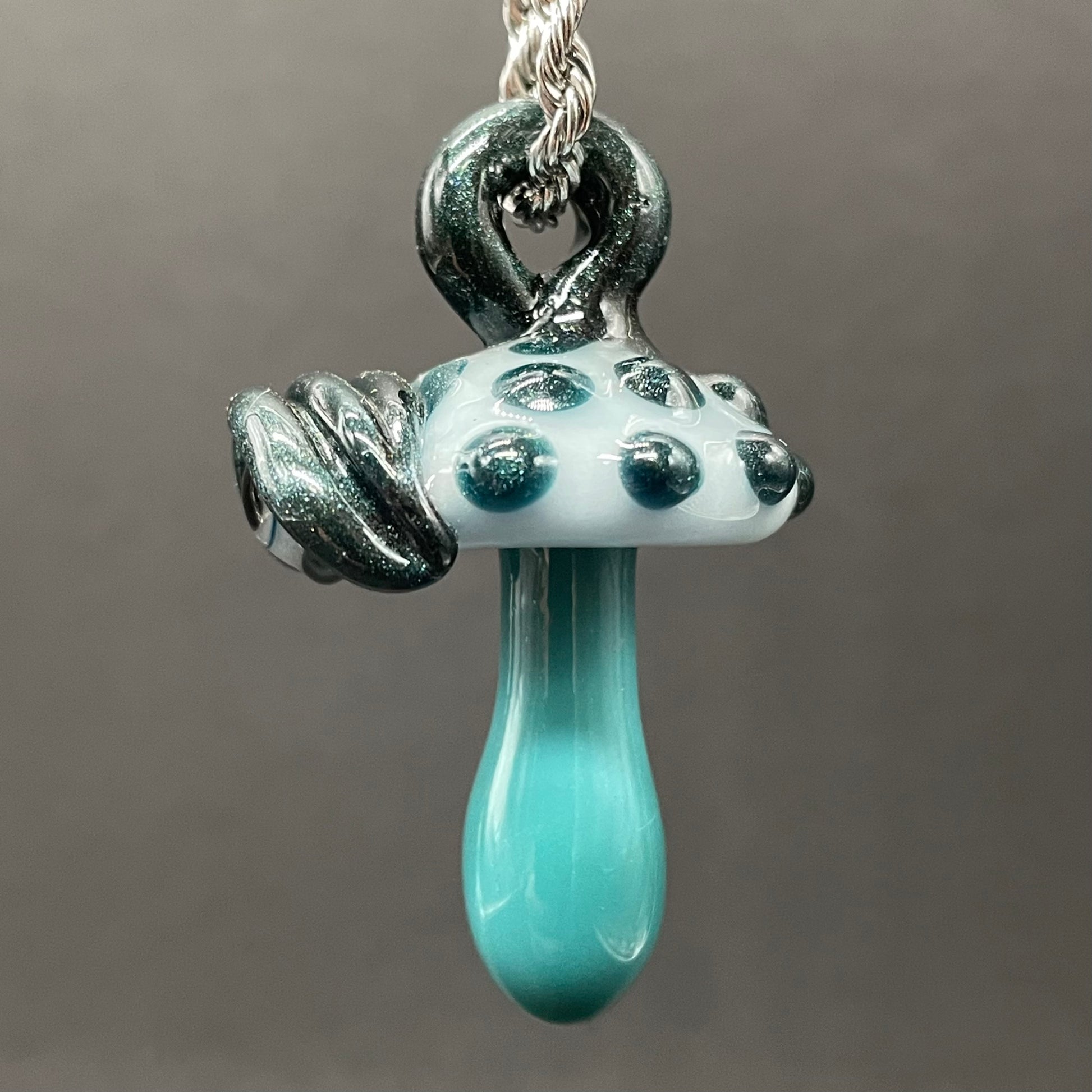 Premium Cyclops mushroom pendant - collectible glass art