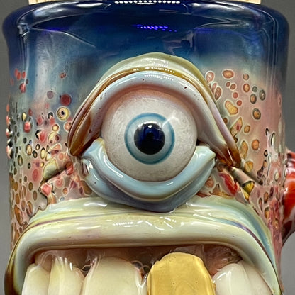 Cyclops cork jar craftsmanship - artisan glass work