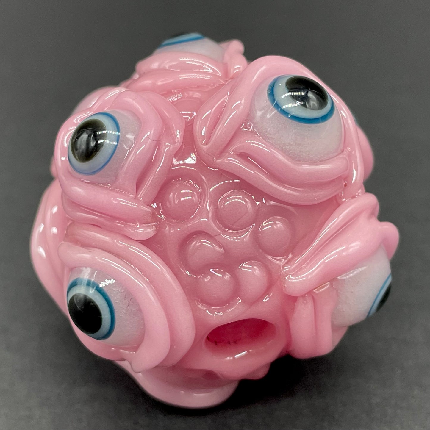 Hand-blown Pink Argus pendant - Leviathan Glass original