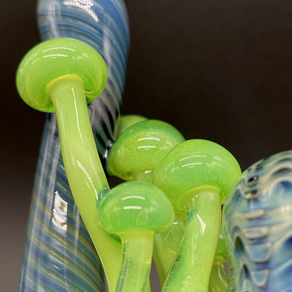 Premium Slime Green Mushroom Sherlock - collectible glass art