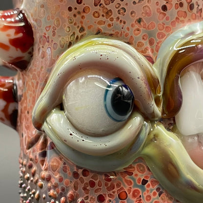 Hand-blown tongue demon shot glass - Leviathan Glass original