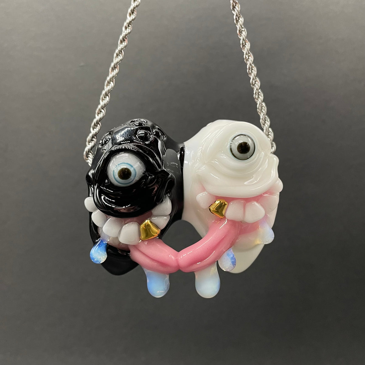 Two headaches are better than one detail view - premium glass art