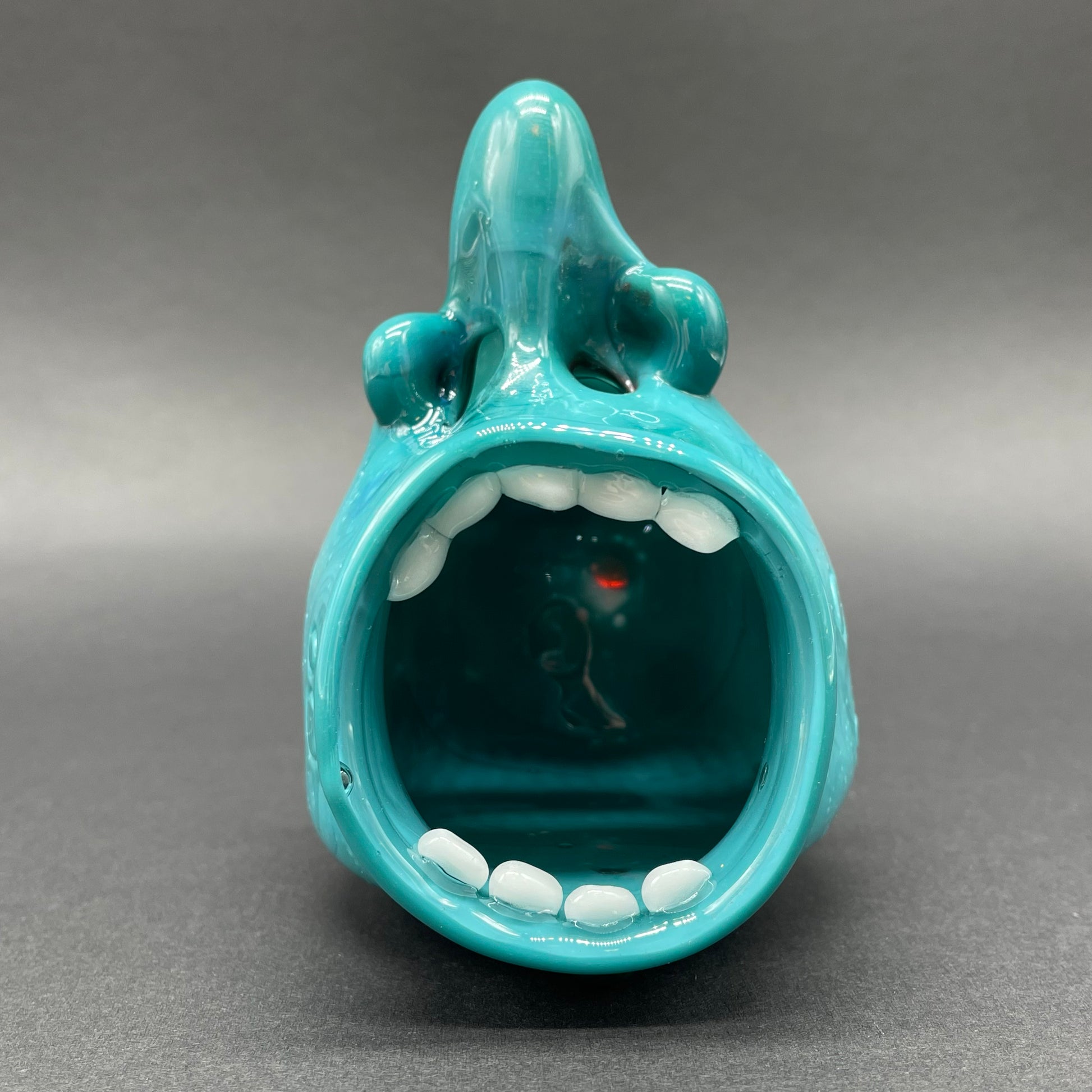 Hand-blown Screaming incense burner - Leviathan Glass original