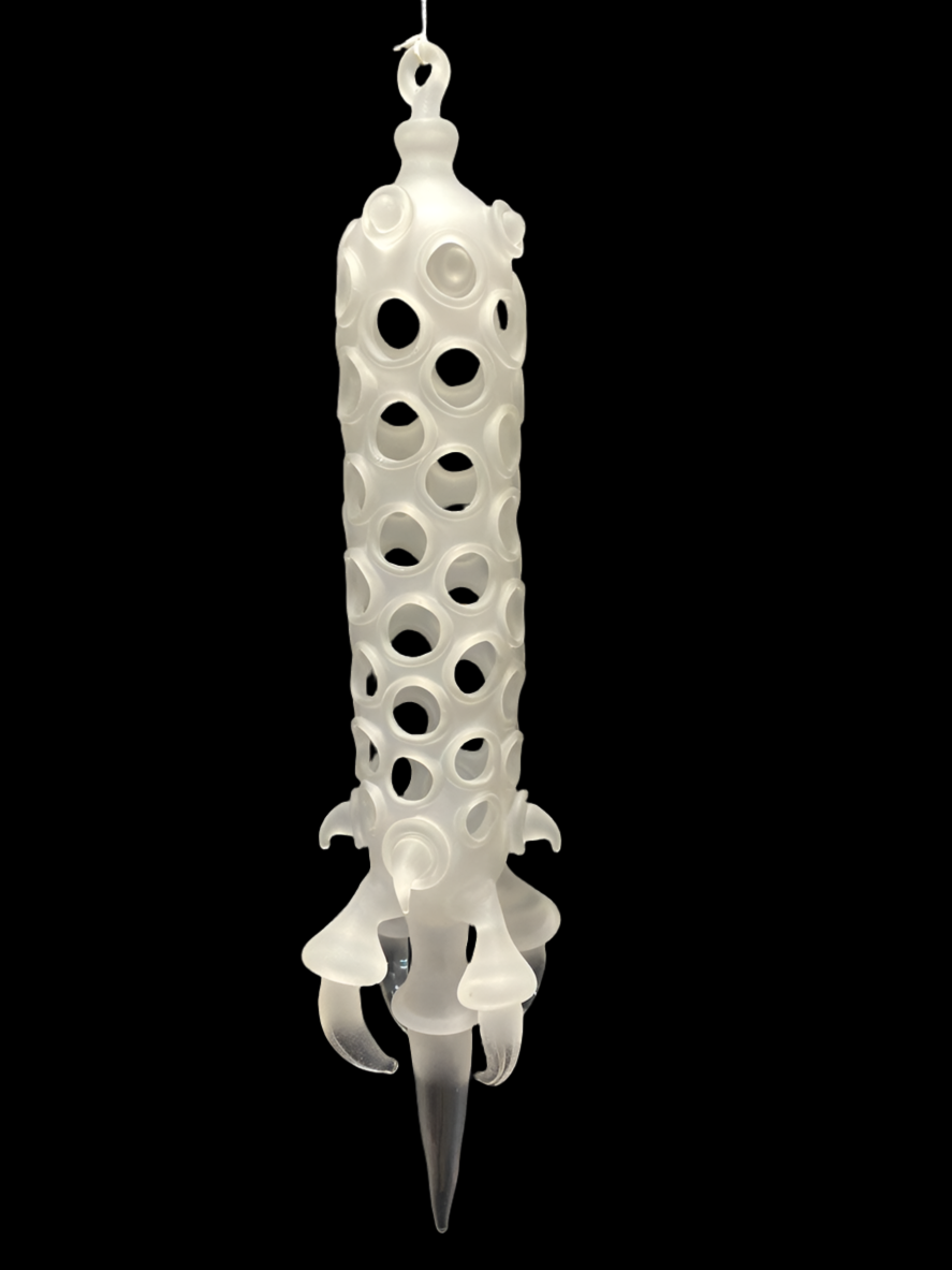 Hand-blown glass Glass claw sculpture by Leviathan Glass