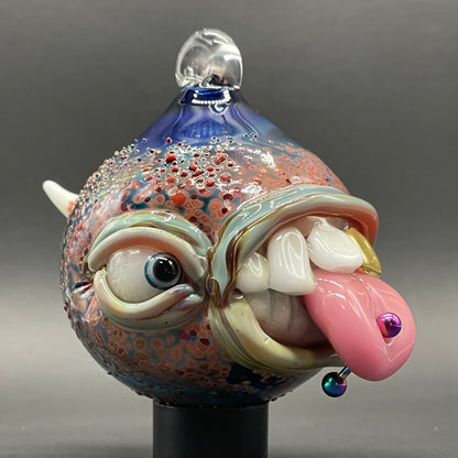 Pierced tongue cyclops ornament craftsmanship - artisan glass work
