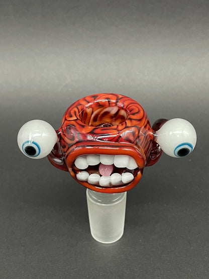 18mm Drain Bamage slide by Leviathan Glass - artisan detail