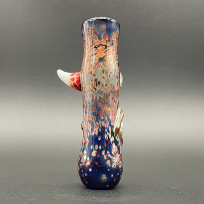 Artisan glass Frit Cyclops Chillum - detailed craftsmanship