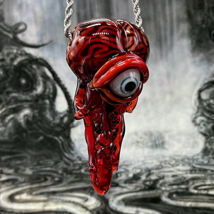 Brain pendant craftsmanship - artisan glass work