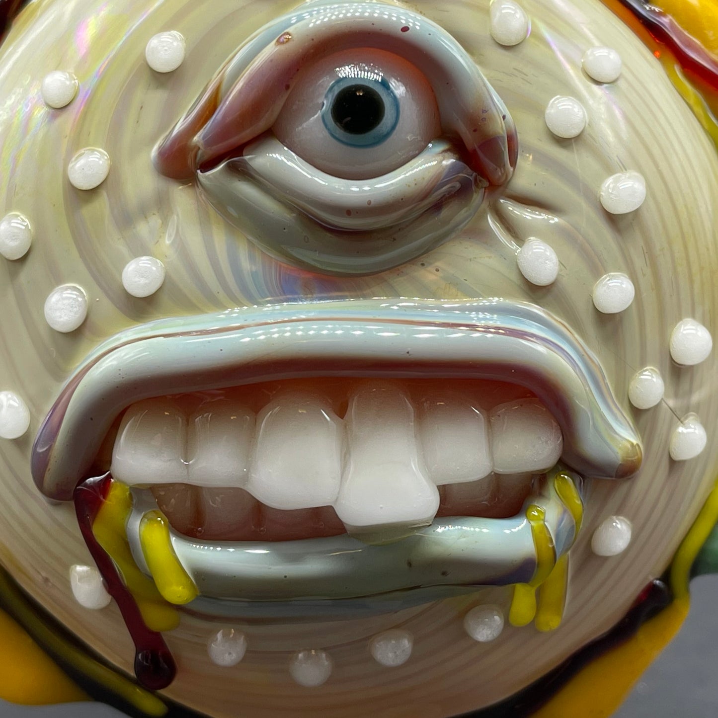 Leviathan Glass Cheeseburger in paradise ash catch - hand-blown art