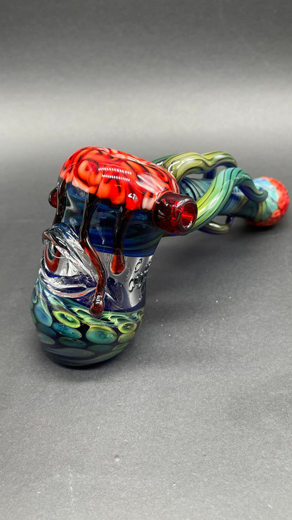 Hand-blown Brain Bubbler - Leviathan Glass original