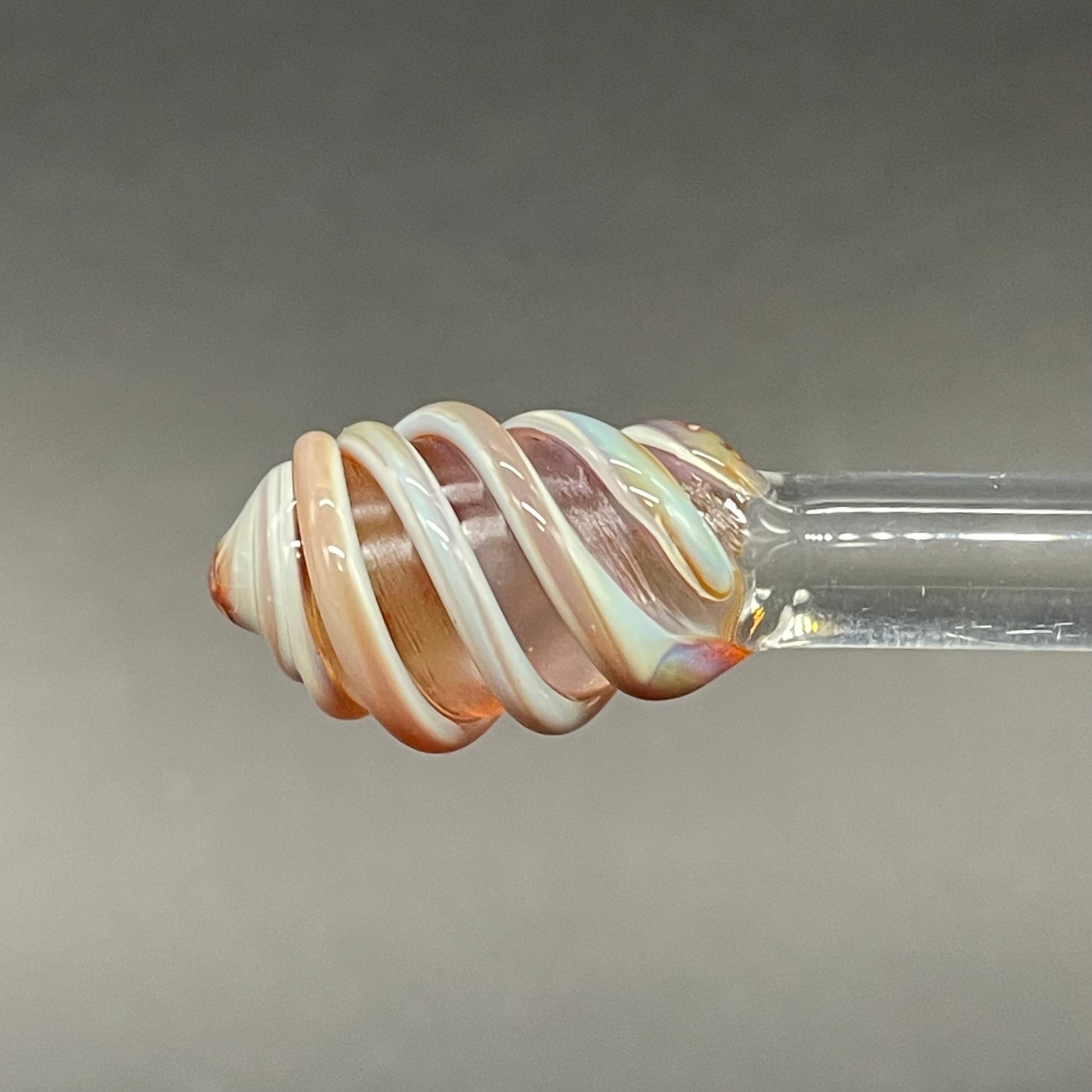 Small glass Bee Honey Dipper by Leviathan Glass - artisan detail
