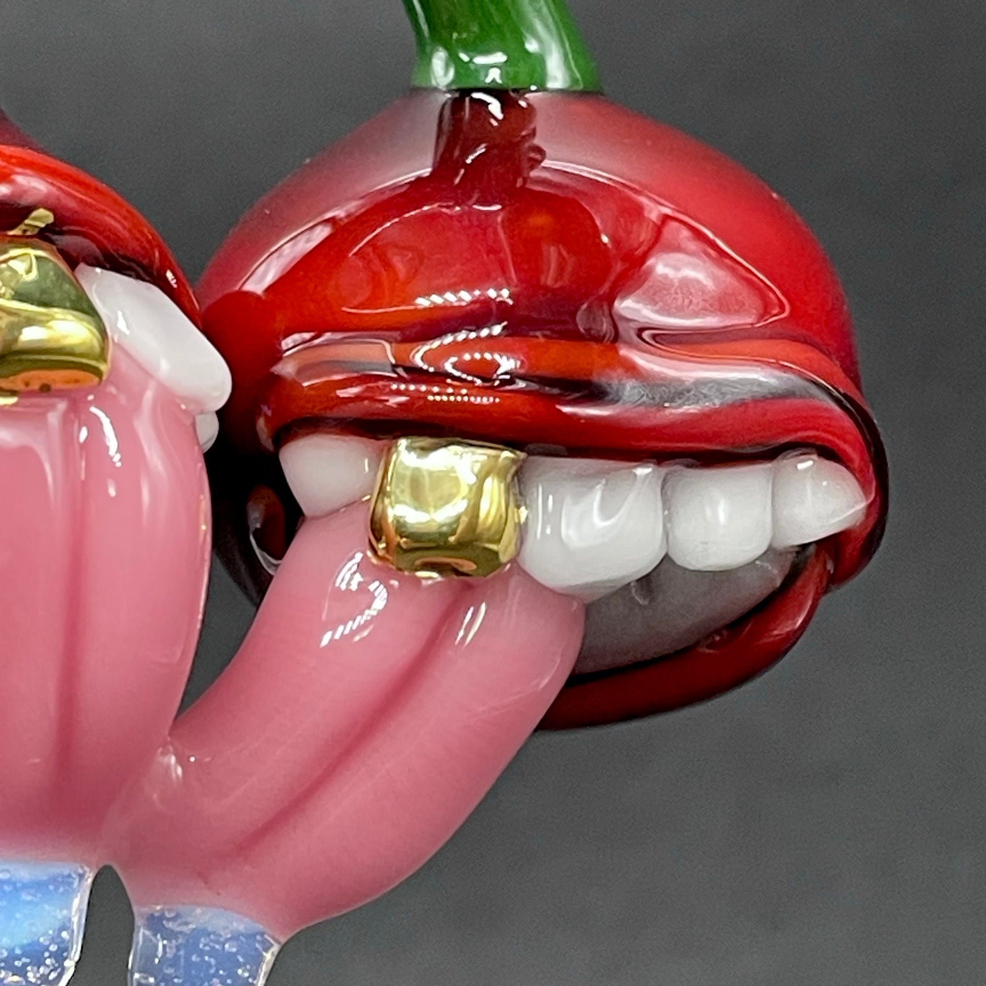 Cherry lover pendant glass art - premium handcrafted piece