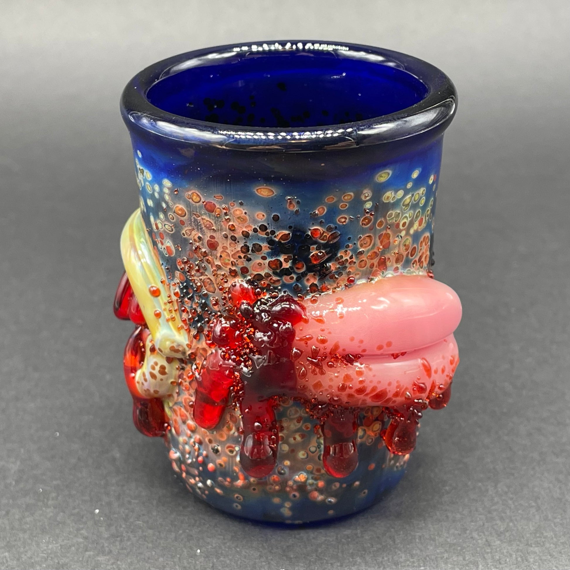 Premium Bite your tongue shot glass - collectible glass art