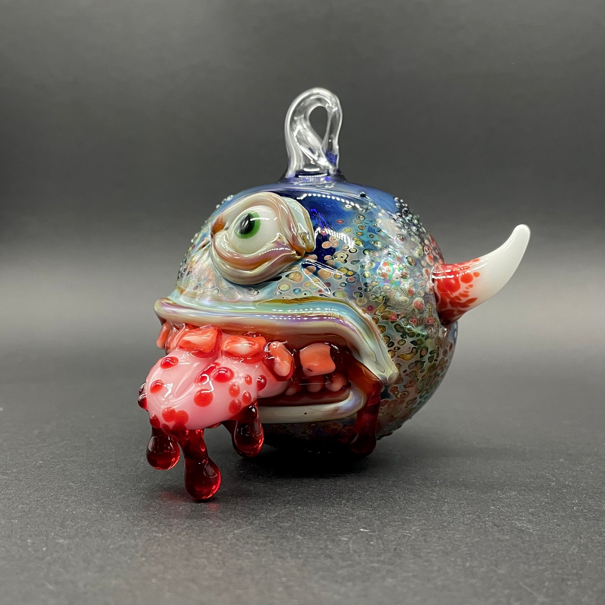 Hand-blown glass Bloody Mary ornament by Leviathan Glass