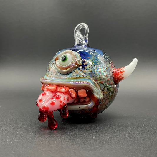 Hand-blown glass Bloody Mary ornament by Leviathan Glass
