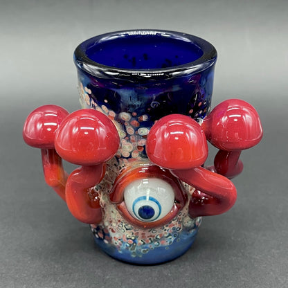 Hand-blown Tequila sunrise shot glass - Leviathan Glass original