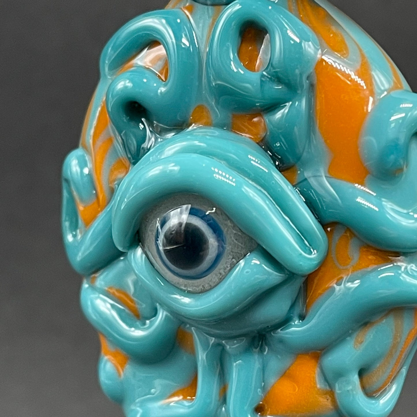 Oculus tentacle pendant glass art - premium handcrafted piece