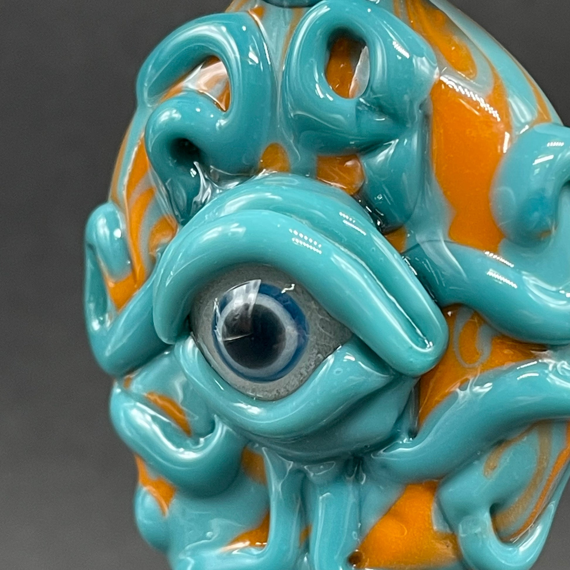 Oculus tentacle pendant glass art - premium handcrafted piece
