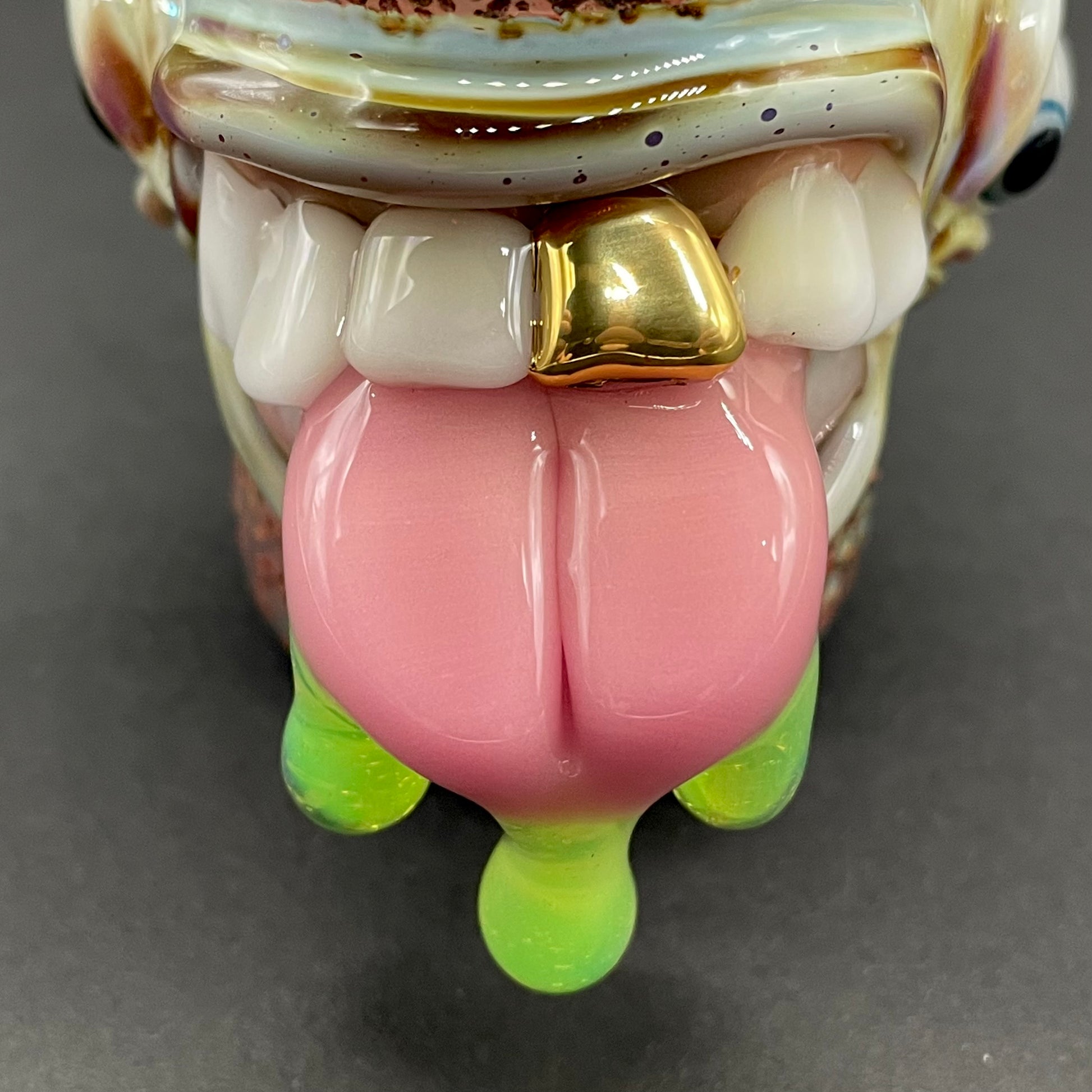 Hand-blown tongue demon shot glass - Leviathan Glass original