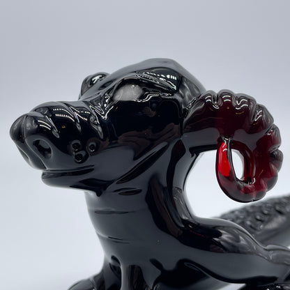 Hand-blown Demon dog Sherlock - Leviathan Glass original