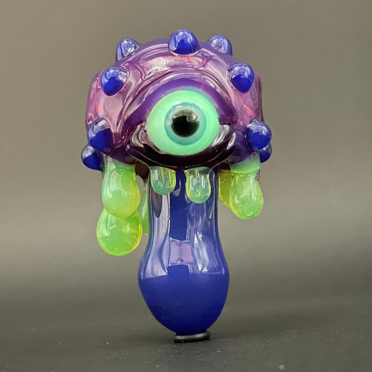 Hand-blown About last night glass mushroom pendant - Leviathan Glass original