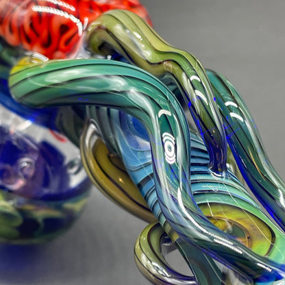 Hand-blown Brain Bubbler - Leviathan Glass original