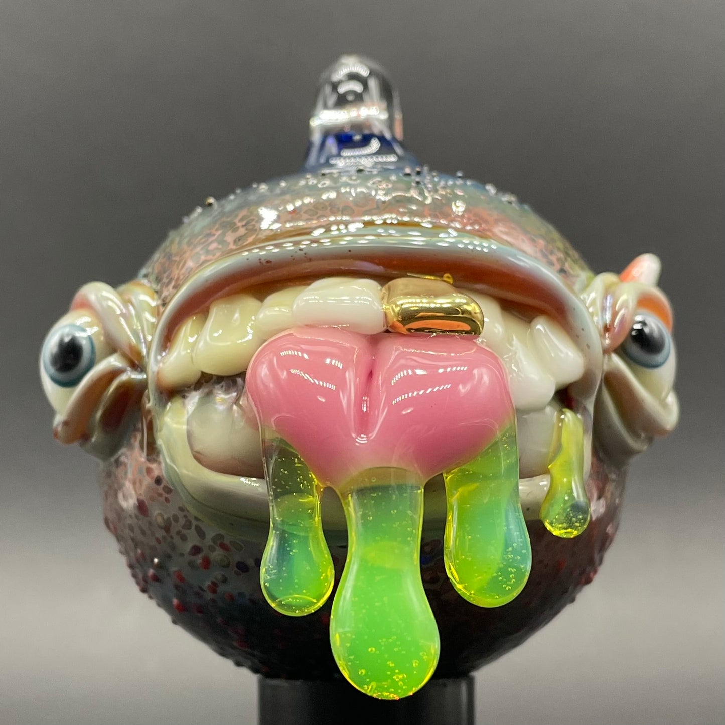 Leviathan Glass Tongue demon ornament - hand-blown art