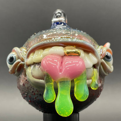 Leviathan Glass Tongue demon ornament - hand-blown art