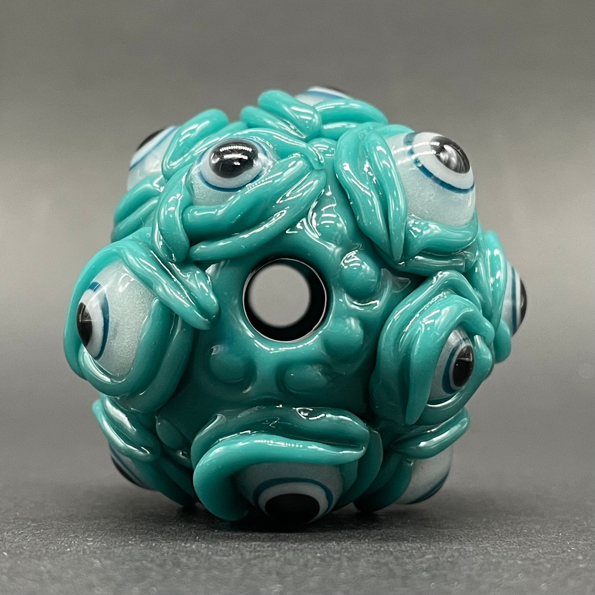 Hand-blown Agua azule Argus pendant - Leviathan Glass original