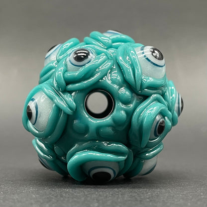 Hand-blown Agua azule Argus pendant - Leviathan Glass original
