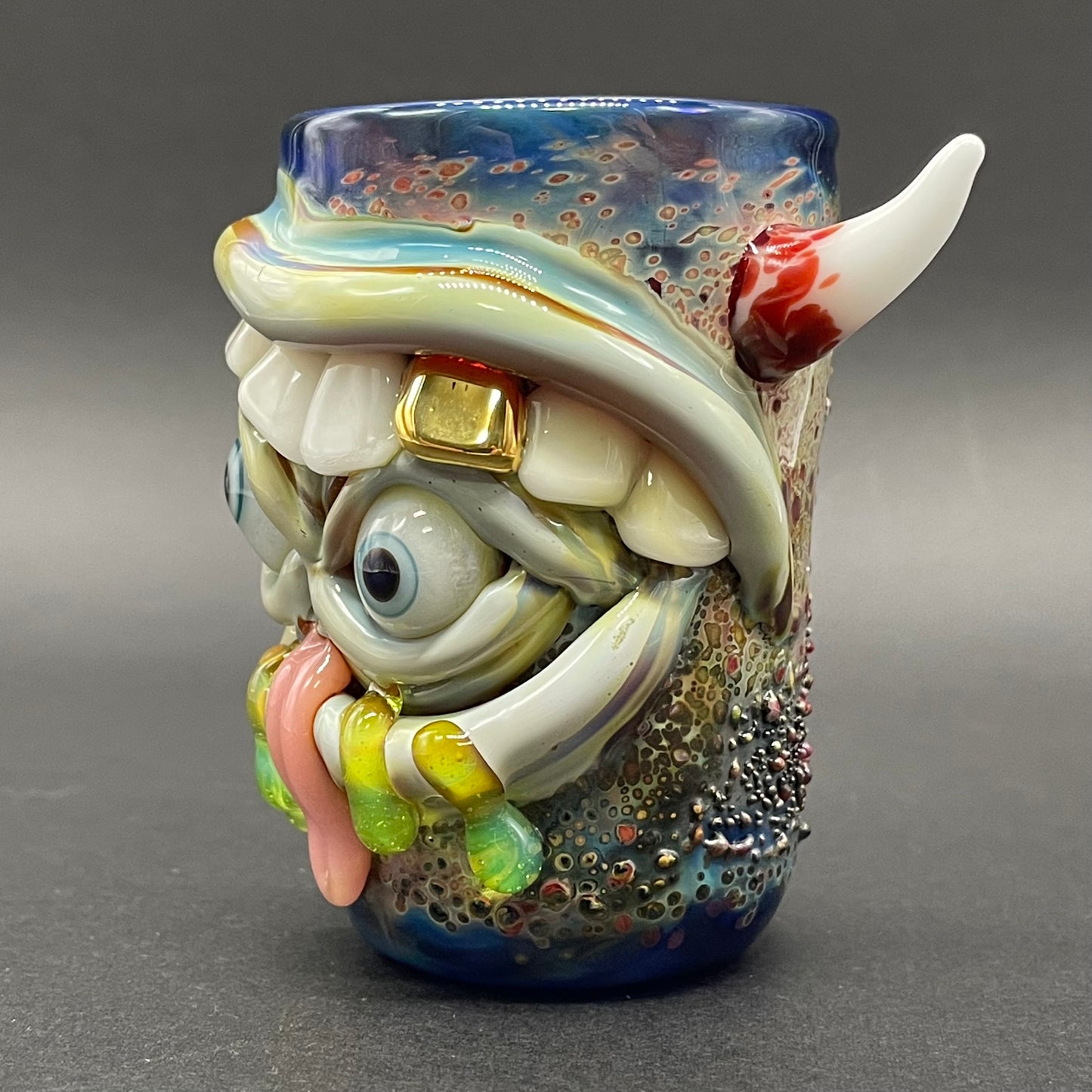 Hungry eyes monster shot glass