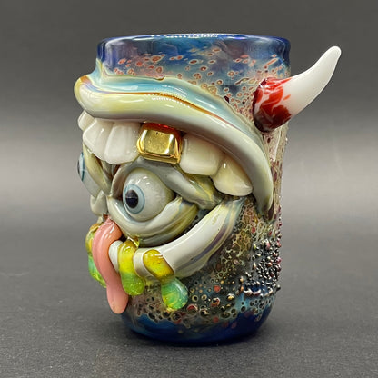 Hungry eyes monster shot glass